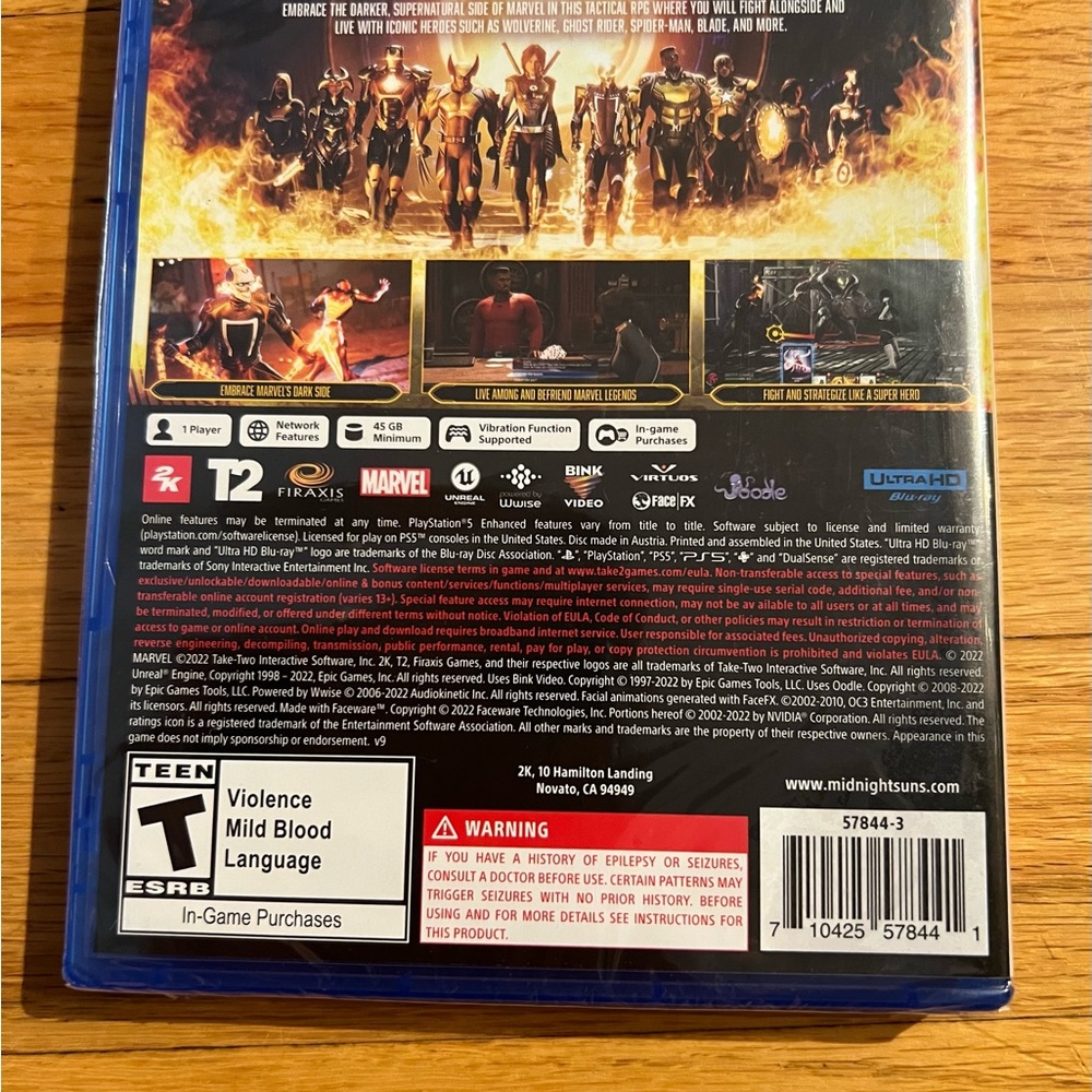 PS5 Midnight Suns Marvel Game NWT